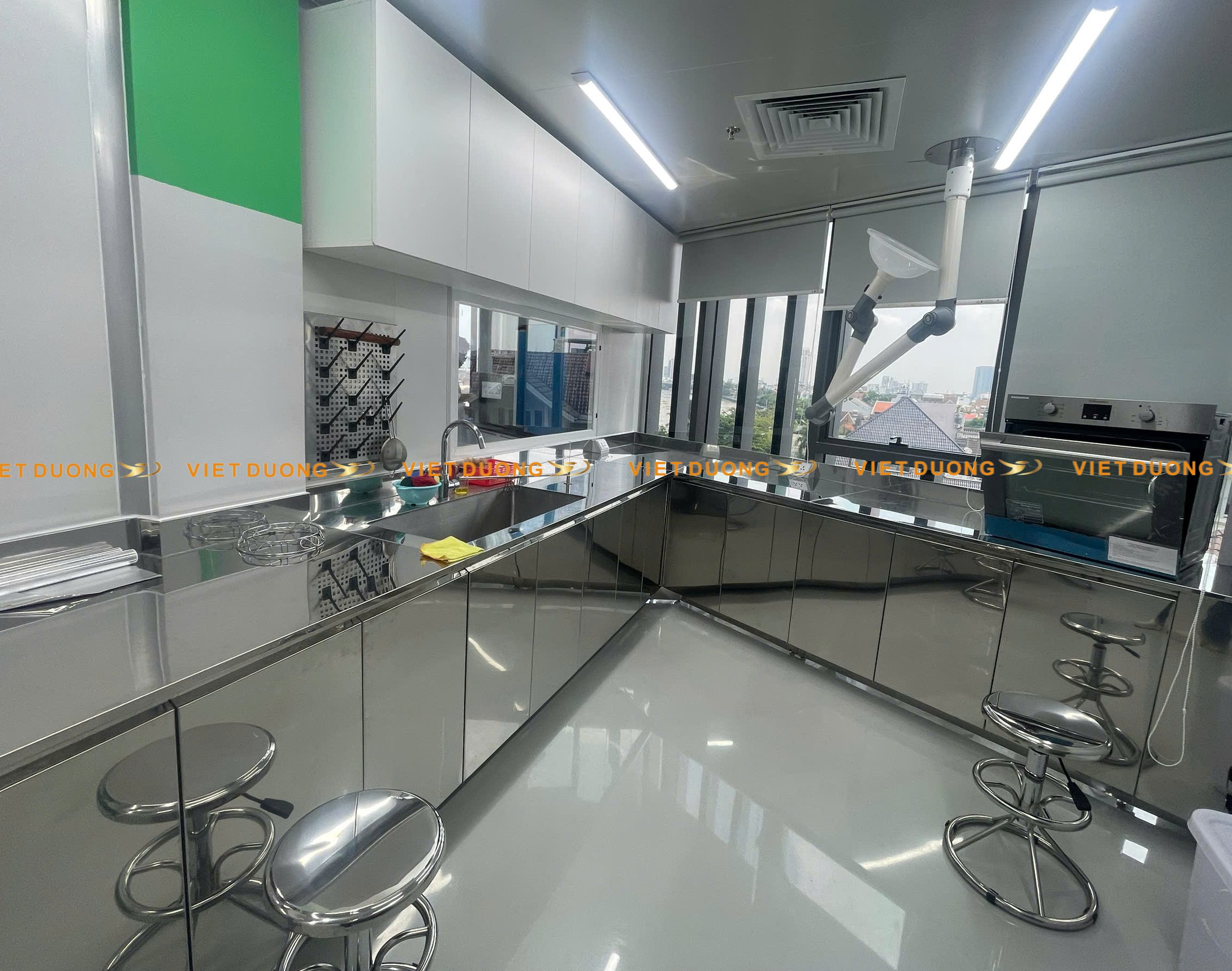 Bàn thí nghiệm inox phòng sạch, Bàn thí nghiệm inox phòng vi sinh, phòng lab